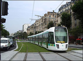 Prøvekørsel på T3 i Paris. Foto: Photorail75