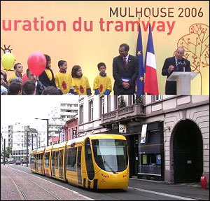 Letbane i Mulhouse. Foto: Axel Kühn, Light Rail Atlas