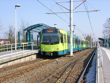 Typisk standsningssted på letbanen i Utrecht